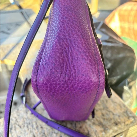 COACH Bleecker Mini Brooklyn Messenger & Matching Wristlet Set – Loganberry - Picture 8 of 13